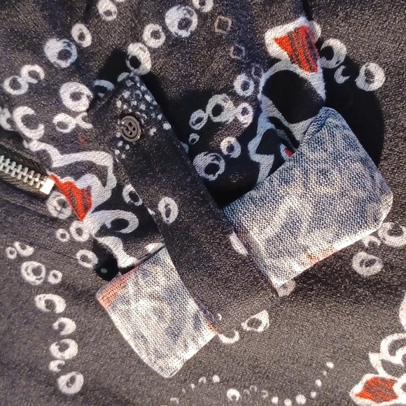 NEW! S/M Long Black Fashion Zipper Top 4561 - Picture 8 of 10